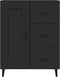 vidaXL - Dressoir - 69,5x34x90 - cm - bewerkt - hout - zwart