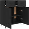 vidaXL - Dressoir - 69,5x34x90 - cm - bewerkt - hout - zwart