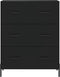 vidaXL - Dressoir - 69,5x34x90 - cm - bewerkt - hout - zwart