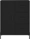 vidaXL - Dressoir - 69,5x34x90 - cm - bewerkt - hout - zwart