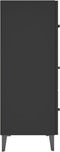vidaXL - Dressoir - 69,5x34x90 - cm - bewerkt - hout - zwart
