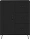 vidaXL - Dressoir - 69,5x34x90 - cm - bewerkt - hout - zwart