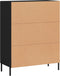 vidaXL - Dressoir - 69,5x34x90 - cm - bewerkt - hout - zwart