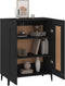 vidaXL - Dressoir - 69,5x34x90 - cm - bewerkt - hout - zwart