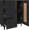 vidaXL - Dressoir - 69,5x34x90 - cm - bewerkt - hout - zwart