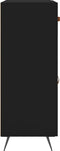 vidaXL - Dressoir - 69,5x34x90 - cm - bewerkt - hout - zwart