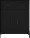 vidaXL - Dressoir - 69,5x34x90 - cm - bewerkt - hout - zwart