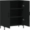 vidaXL - Dressoir - 69,5x34x90 - cm - bewerkt - hout - zwart
