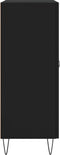 vidaXL - Dressoir - 69,5x34x90 - cm - bewerkt - hout - zwart