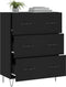 vidaXL - Dressoir - 69,5x34x90 - cm - bewerkt - hout - zwart