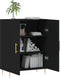 vidaXL - Dressoir - 69,5x34x90 - cm - bewerkt - hout - zwart