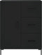 vidaXL - Dressoir - 69,5x34x90 - cm - bewerkt - hout - zwart
