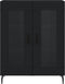 vidaXL - Dressoir - 69,5x34x90 - cm - bewerkt - hout - zwart