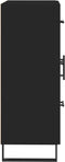 vidaXL - Dressoir - 69,5x34x90 - cm - bewerkt - hout - zwart