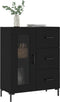 vidaXL - Dressoir - 69,5x34x90 - cm - bewerkt - hout - zwart