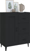 vidaXL - Dressoir - 69,5x34x90 - cm - bewerkt - hout - zwart