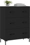 vidaXL - Dressoir - 69,5x34x90 - cm - bewerkt - hout - zwart
