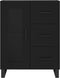 vidaXL - Dressoir - 69,5x34x90 - cm - bewerkt - hout - zwart