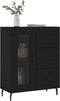 vidaXL - Dressoir - 69,5x34x90 - cm - bewerkt - hout - zwart