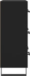 vidaXL - Dressoir - 69,5x34x90 - cm - bewerkt - hout - zwart