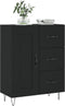 vidaXL - Dressoir - 69,5x34x90 - cm - bewerkt - hout - zwart