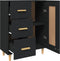 vidaXL - Dressoir - 69,5x34x90 - cm - bewerkt - hout - zwart