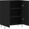 vidaXL - Dressoir - 69,5x34x90 - cm - bewerkt - hout - zwart
