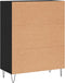 vidaXL - Dressoir - 69,5x34x90 - cm - bewerkt - hout - zwart