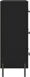 vidaXL - Dressoir - 69,5x34x90 - cm - bewerkt - hout - zwart