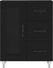 vidaXL - Dressoir - 69,5x34x90 - cm - bewerkt - hout - zwart