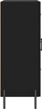 vidaXL - Dressoir - 69,5x34x90 - cm - bewerkt - hout - zwart