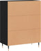 vidaXL - Dressoir - 69,5x34x90 - cm - bewerkt - hout - zwart