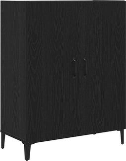 vidaXL - Dressoir - 69,5x34x90 - cm - spaanplaat - zwart - eikenkleurig