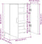 vidaXL - Dressoir - 69,5x34x90 - cm - spaanplaat - zwart - eikenkleurig