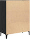 vidaXL - Dressoir - 69,5x34x90 - cm - spaanplaat - zwart - eikenkleurig