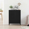 vidaXL - Dressoir - 69,5x34x90 - cm - spaanplaat - zwart - eikenkleurig