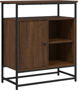 vidaXL - Dressoir - 69x35x80 - cm - bewerkt - hout - bruin - eikenkleur