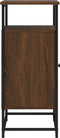 vidaXL - Dressoir - 69x35x80 - cm - bewerkt - hout - bruin - eikenkleur