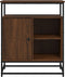 vidaXL - Dressoir - 69x35x80 - cm - bewerkt - hout - bruin - eikenkleur
