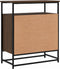 vidaXL - Dressoir - 69x35x80 - cm - bewerkt - hout - bruin - eikenkleur