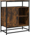 vidaXL - Dressoir - 69x35x80 - cm - bewerkt - hout - gerookt - eikenkleurig
