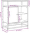 vidaXL - Dressoir - 69x35x80 - cm - bewerkt - hout - gerookt - eikenkleurig