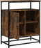 vidaXL - Dressoir - 69x35x80 - cm - bewerkt - hout - gerookt - eikenkleurig