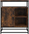 vidaXL - Dressoir - 69x35x80 - cm - bewerkt - hout - gerookt - eikenkleurig
