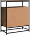 vidaXL - Dressoir - 69x35x80 - cm - bewerkt - hout - gerookt - eikenkleurig
