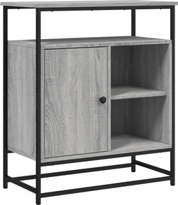 vidaXL - Dressoir - 69x35x80 - cm - bewerkt - hout - grijs - sonoma - eikenkleurig