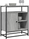 vidaXL - Dressoir - 69x35x80 - cm - bewerkt - hout - grijs - sonoma - eikenkleurig
