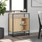 vidaXL - Dressoir - 69x35x80 - cm - bewerkt - hout - sonoma - eikenkleurig