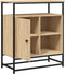 vidaXL - Dressoir - 69x35x80 - cm - bewerkt - hout - sonoma - eikenkleurig