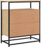 vidaXL - Dressoir - 69x35x80 - cm - bewerkt - hout - sonoma - eikenkleurig